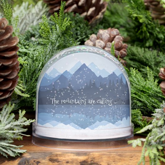 Mountain Reflections Design Snow Globe Sneeuwbol (Winter)