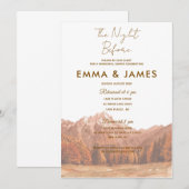 Mountain Rehearsal Dinner, Rustic Kaart (Voorkant / Achterkant)