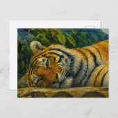 Mountain Rest - Tijger in het wild Briefkaart (Voorkant / Achterkant)