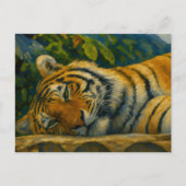 Mountain Rest - Tijger in het wild Briefkaart (Voorkant)