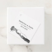 Mountain retraite rustieke bruiloft bedankjes labels (In situ)