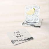 Mountain Retreat ⎥ Bruiloft Vierkant Papier Onderz Kartonnen Onderzetters (Insitu)