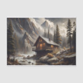 Mountain Retreat Cabin Decoupage Tissuepapier (Voorkant)