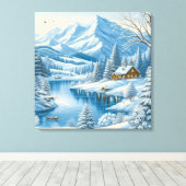 Mountain Retreat Canvas Afdruk (Insitu (Houten vloer))