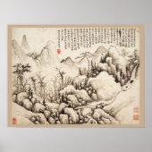 "Mountain Retreat" Chinese  kunstdrukkunst Poster (Voorkant)