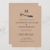 Mountain Retreat ⎢ Rustic Wedding Invitation (Voorkant / Achterkant)