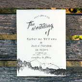 Mountain Retreat Rustieke bruiloft uitnodiging