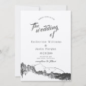 Mountain Retreat Rustieke bruiloft uitnodiging (Voorkant)