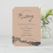 Mountain Retreat | Uitnodiging tot weddenschappen (Staand voorkant)