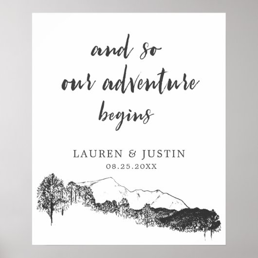 Mountain Retreat | WelkomstPoster voor bruiloft Poster (Voorkant)