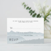 Mountain Ridge Wedding RSVP Guest Count Kaartje (Staand voorkant)
