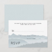 Mountain Ridge Wedding RSVP Guest Count Kaartje (Voorkant / Achterkant)