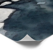 Mountain River Alaska Waterverf schilderij Poster (Hoek)