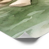 Mountain River Alaska Waterverf schilderij Poster (Hoek)