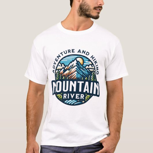 Mountain River: Avontuur & Wandelen  T-shirt (Voorkant)
