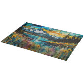 Mountain River en Wildflower Landschap Snijplank (Hoek)