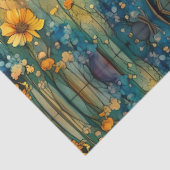 Mountain River en Wildflower Landschap Tissuepapier (Detail)