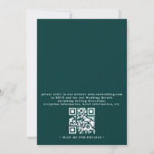 Mountain River Forest Trees Rustic QR Code Wedding Kaart (Achterkant)