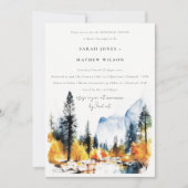 Mountain River Herfst Landscape repetitie diner Kaart (Voorkant)