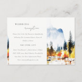 Mountain River Herfst Landschap Huwelijksreceptie Informatiekaartje (Voorkant)