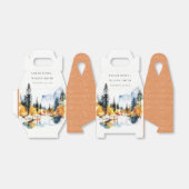 Mountain River Herfst Winterlandschap Bruiloft Bedankdoosjes (Uitgevouwen)