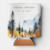 Mountain River Herfst Winterlandschap Bruiloft Blikjeskoeler (Voorkant)