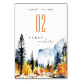 Mountain River Herfst Winterlandschap Bruiloft Kaart (Voorkant)