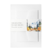 Mountain River Herfst Winterlandschap Bruiloft Uitnodigingen Wikkel (Voorkant Voorbeeld)