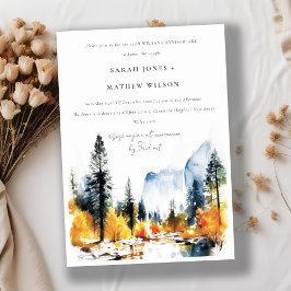 Mountain River Herfst Winterlandschap Jubileum Kaart