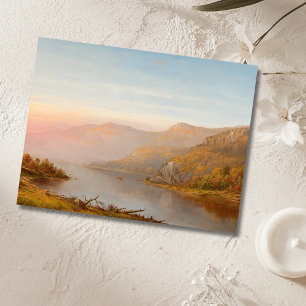 Mountain River Scene (Herfst van de Hudson) Briefkaart