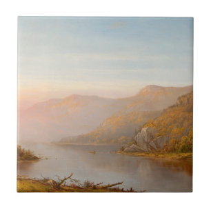 Mountain River Scene (Herfst van de Hudson) Tegeltje