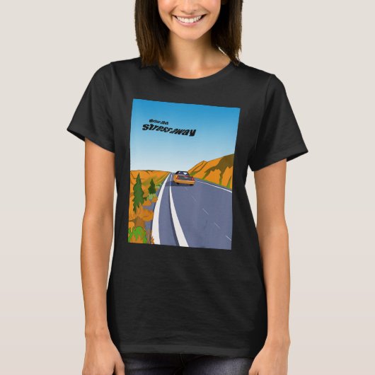 Mountain Road Trip for Car Enthusiasts and Stress  T-shirt (Voorkant)