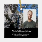 Mountain Rock Climber Memorial Keepsake Keramisch Ornament (Voorkant)
