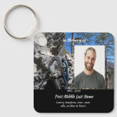 Mountain Rock Climbing Memorial Keepsake Sleutelhanger (Voorkant)