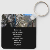 Mountain Rock Climbing Memorial Keepsake  Sleutelhanger (Achterkant)