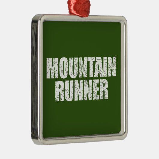 Mountain Runner Metalen Ornament (Rechts)