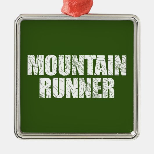 Mountain Runner Metalen Ornament (Voorkant)