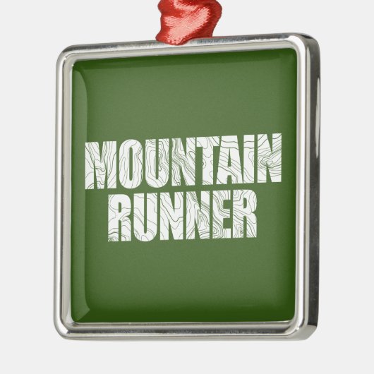 Mountain Runner Metalen Ornament (Links)