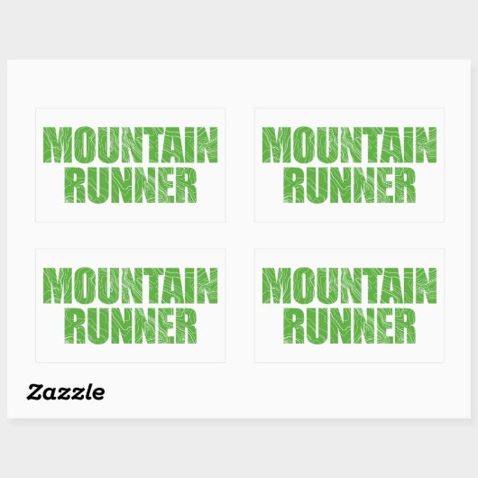 Mountain Runner Rechthoekige Sticker (Vel)