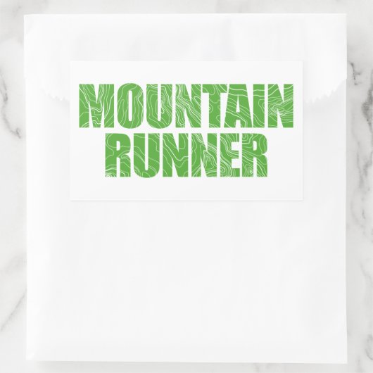 Mountain Runner Rechthoekige Sticker (Tas)