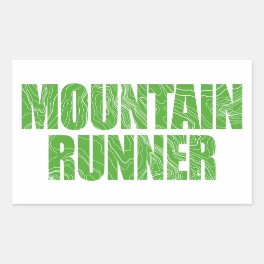 Mountain Runner Rechthoekige Sticker (Voorkant)