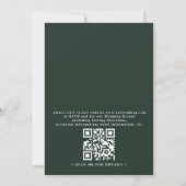 Mountain Rustic Aspen Colorado QR Code Wedding Kaart (Achterkant)