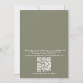 Mountain Rustic Country Elegant QR Code Wedding Kaart (Achterkant)