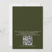 Mountain Rustic Forest Budget QR Code Wedding Kaart (Achterkant)