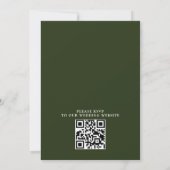 Mountain Rustic Forest Budget QR Code Wedding Kaart (Achterkant)