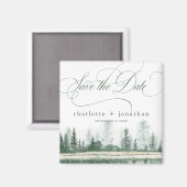 Mountain Rustic Wedding Save the Date Magnet (Voorkant / Achterkant)