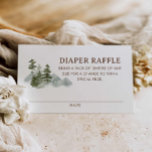 Mountain Rustic Woodland Luier Raffle Ticket Informatiekaartje<br><div class="desc">Perfect voor een gezellig,  bosrijk baby shower thema,  dit ticket zal uw gasten verrukken en een vleugje grillen toevoegen aan uw feest. Klik op "Aanpassen Verder" om te bewerken. Overeenkomende items in onze winkel Cava party design.</div>