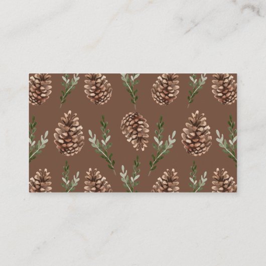 Mountain Rustic Woodland Luier Raffle Ticket Informatiekaartje (Achterkant)