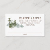 Mountain Rustic Woodland Luier Raffle Ticket Informatiekaartje (Voorkant)