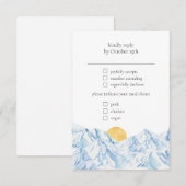 Mountain Rustieke Waterverf RSVP (Voorkant / Achterkant)